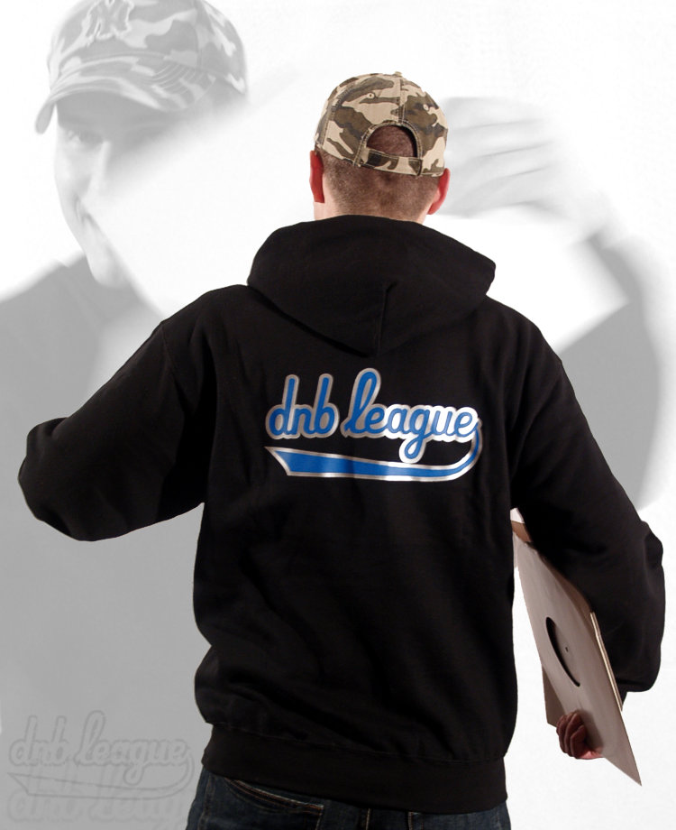 dnb league hooded sweatshirt - drum and bass clothing