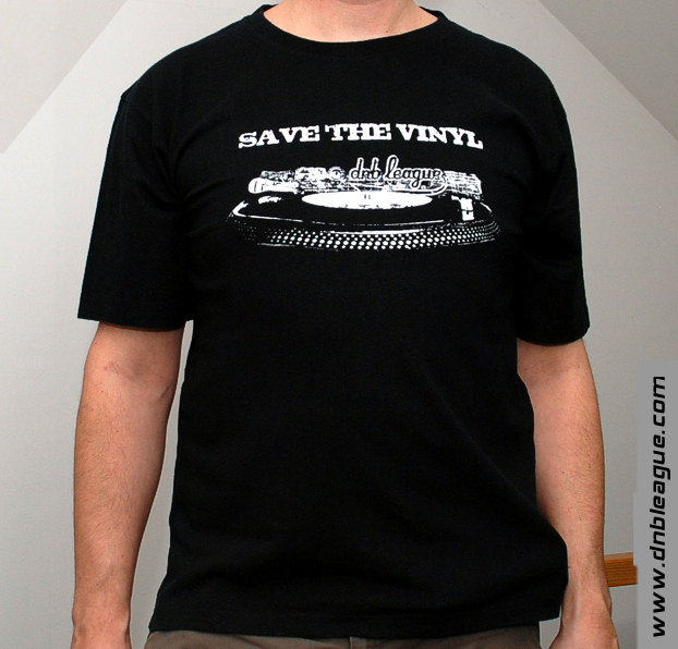 SAVE THE VINYL, design: DNB LEAGUE | apparel: hemp t-shirt, hemp girl t-shirt, hooded sweatshirt