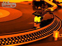 orange wallpaper DNB league - turntable